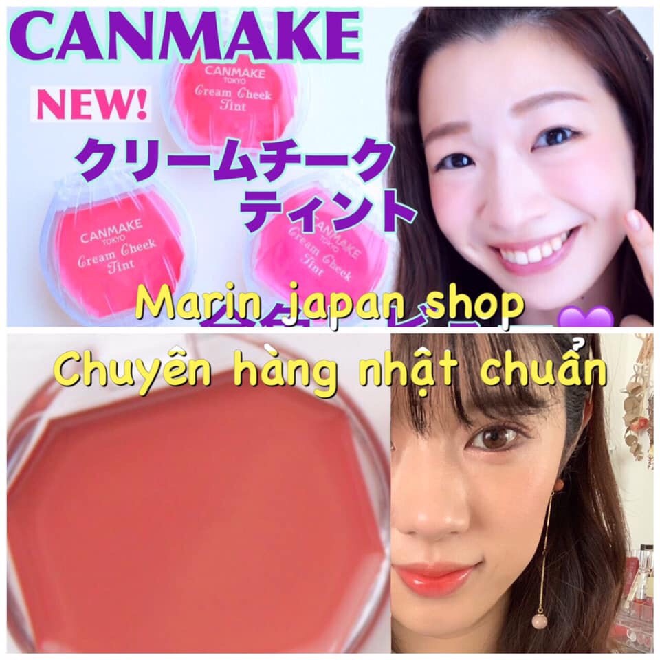 (SALE250k -> 195k)Phấn đánh má hồng dạng cream tint của Canmake Tokyo có nhiều màu trông xinh, cưng quá