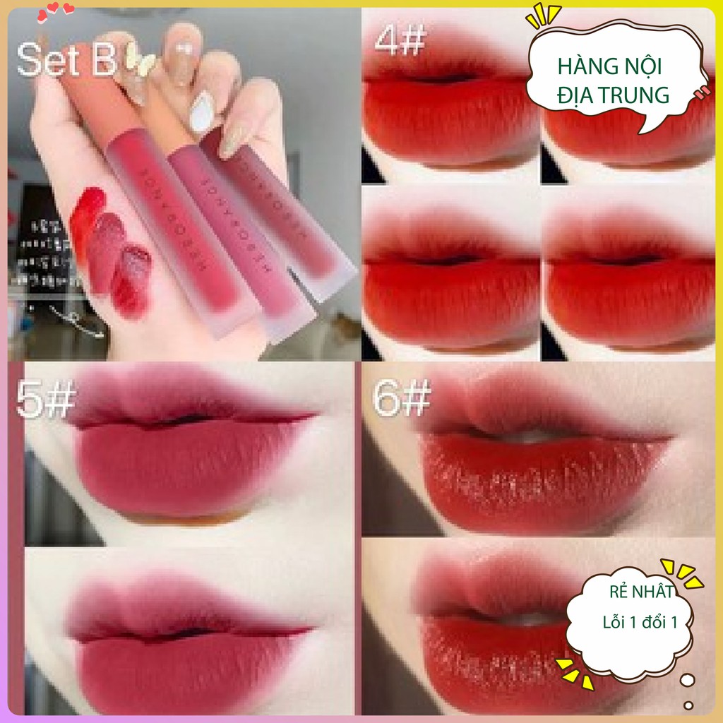 [hot trend set 3 cây] Son nội địa trung Son kem lì nhiều dưỡng Son chăm sóc môi Herorange