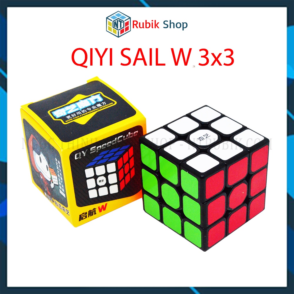 Đồ chơi rubik 3x3x3 - QiYi Sail W 3x3x3 Black/ White (Màu Đen/ Trắng)