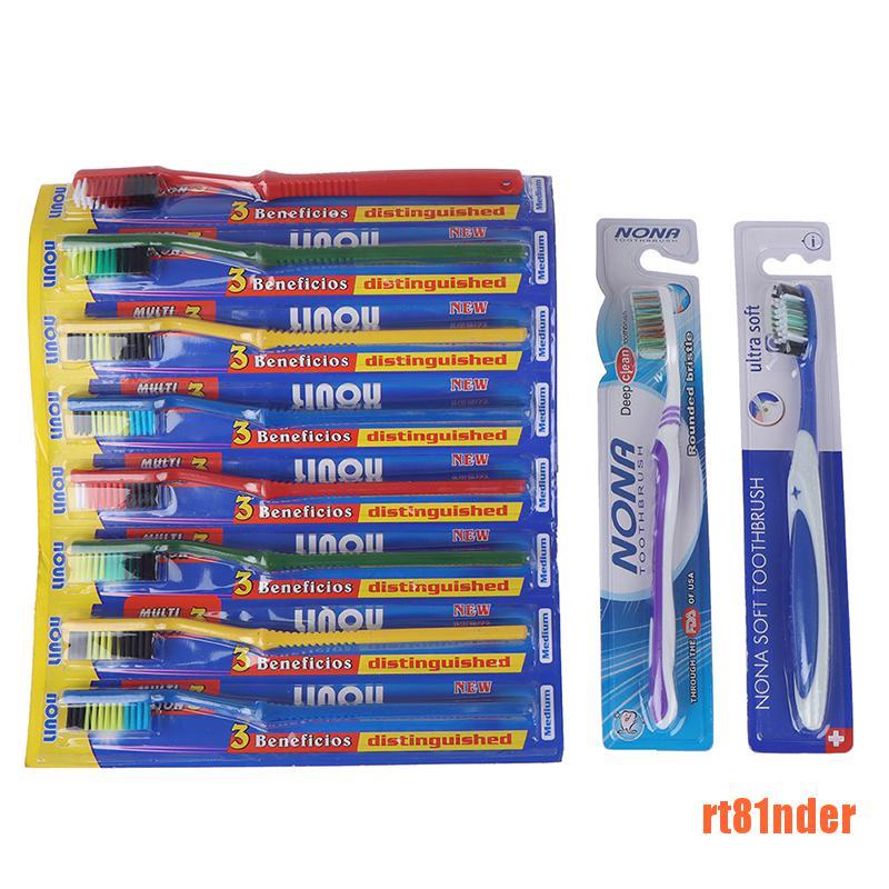 Bộ 10 Bàn Chải Đánh Răng Lông Siêu Cứng Chất Lượng Cao