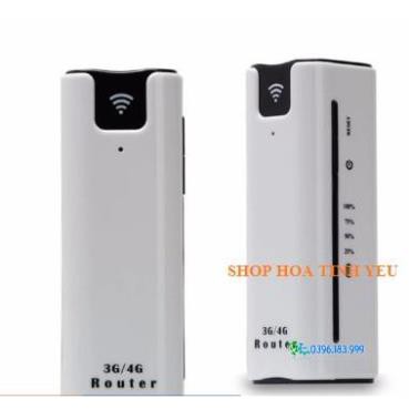 Bộ phát wifi từ sim 3G, 4G kiêm pin sạc dự phòng 2200 mAh ROUTER Dùng Siêu Lâu