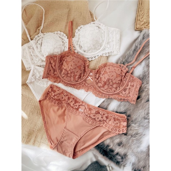 [Hình thật] Set Bộ Bra ren Lessie Nội y cao cấp, nệm mỏng có gọng | BigBuy360 - bigbuy360.vn