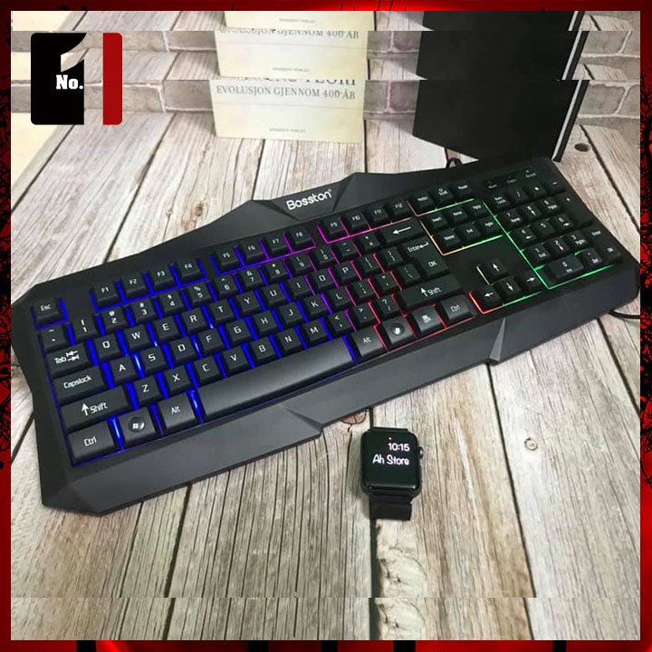 Bàn Phím Giả Cơ Gaming Máy Vi Tính Bosston X19 Led RGB Bàn Phím Dây Game Thủ Chuyên Game Laptop Pc