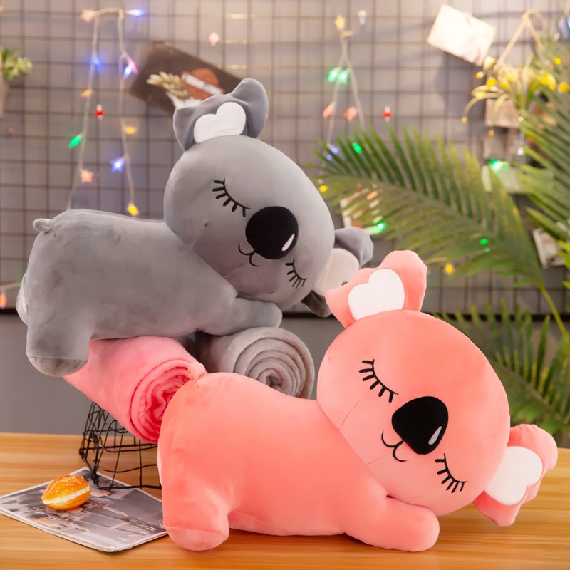 Chăn Gối Văn Phòng Gấu Kona 3IN1SHOPEMTRANG07Bộ gối chăn 4 mùa hình gấu Koala siêu đáng yêu cho mẹ và bé cưng xịn