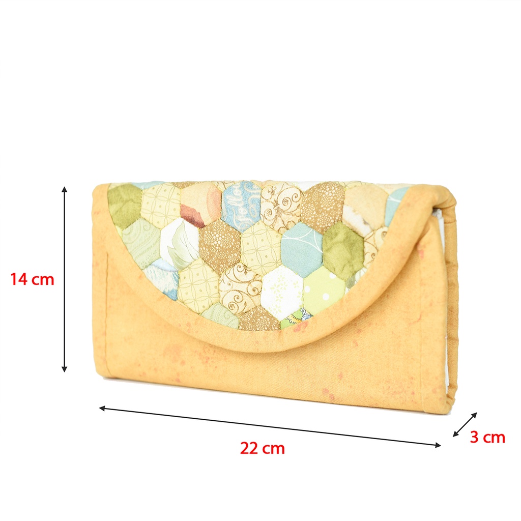 Ví vải ghép lục giác handmade VÍ SULU - Tomato Handmade