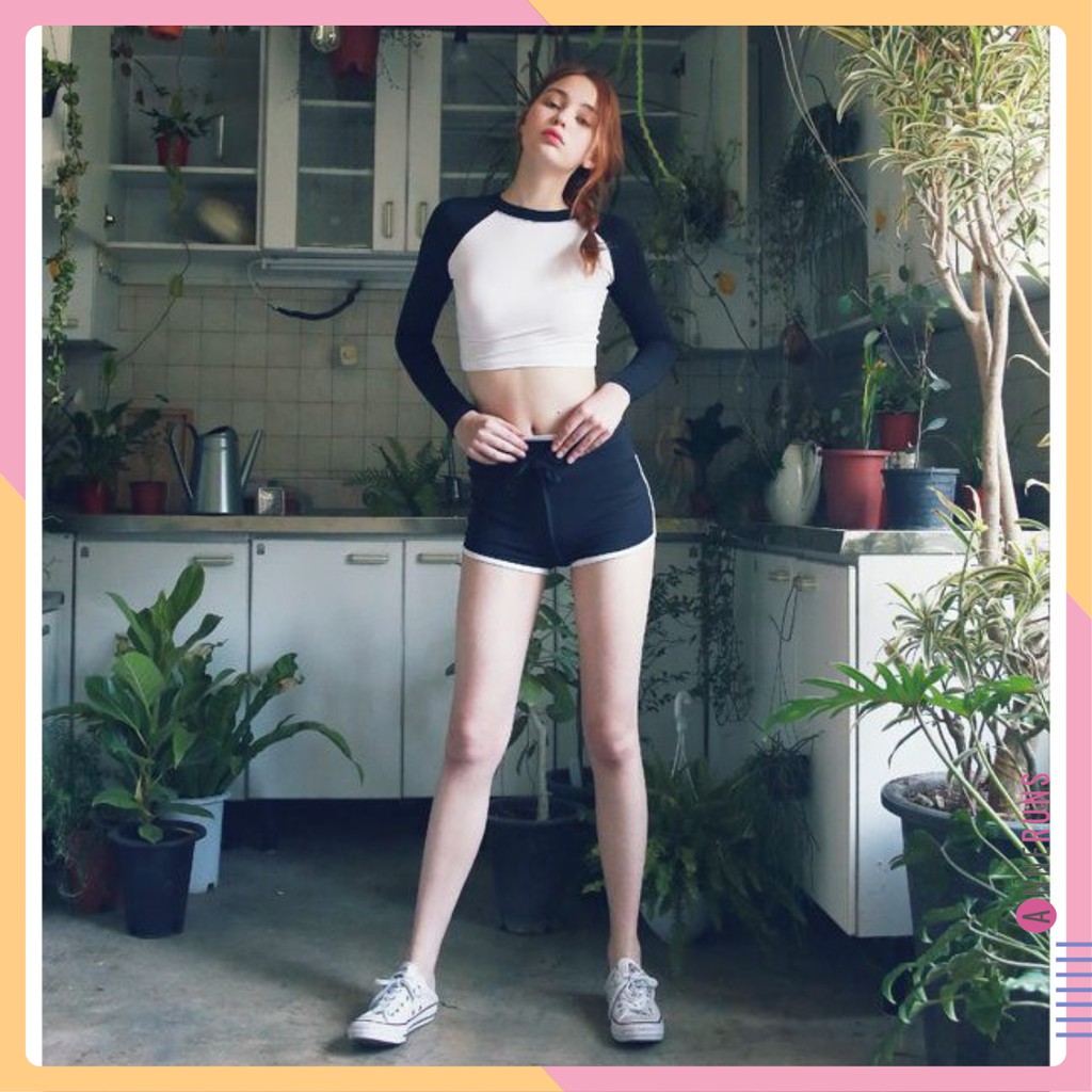 Bộ Đồ Bơi Đi Tắm Biển Nữ Bikini 2 Mảnh (1 Set Áo Dài Và Quần Lót) AN1911 II Annerun Việt Nam