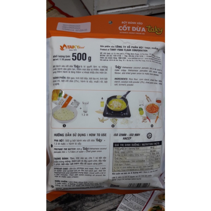 Bột bánh xèo  cốt dừa tài ký 500g