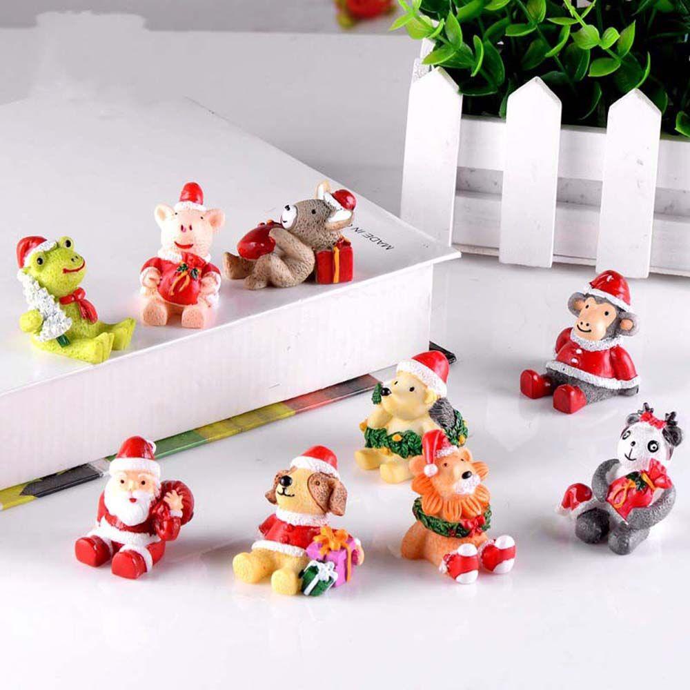 Gấu Trúc / Tuần Lộc / Ông Già Noel Bằng Nhựa Resin Dễ Thương Trang Trí Sân Vườn