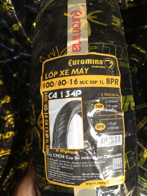 Vỏ Lốp Xe 100/80-16 SH 125cc,150cc gai Dunlop Italy - Vỏ Trước