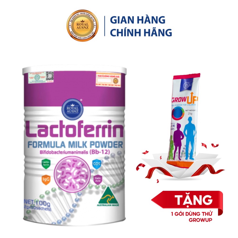 Sữa Bột Hoàng Gia Úc Lactoferrin Formula Milk BB-12 ROYAL AUSNZ Tăng Cường Hệ Miễn Dịch Cho Trẻ  100g