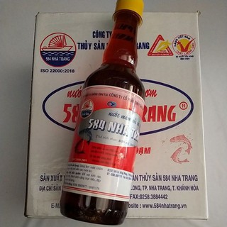 Nước mắm 584 nha trang 30 độ đạm thùng 6 chai nhựa x 500ml