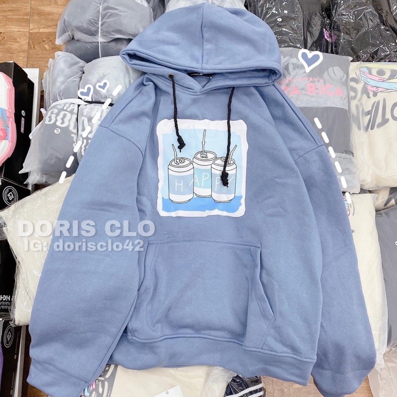[RẺ VÔ ĐỊCH] Áo Hoodie nỉ Happy in lon nhiều màu | BigBuy360 - bigbuy360.vn