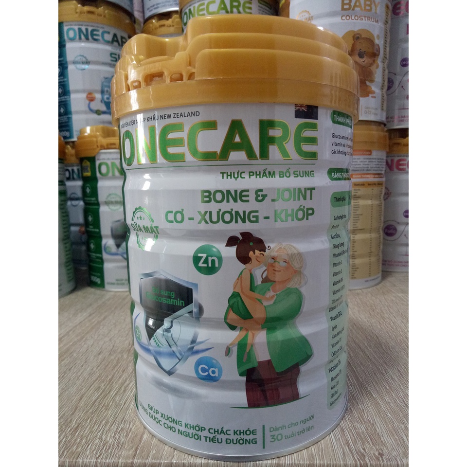 Sữa cơ xương khớp Onecare Bone &amp; Joint 900g – Sữa cho người bệnh xương khớp, tim mạch, huyết áp, tiểu đường