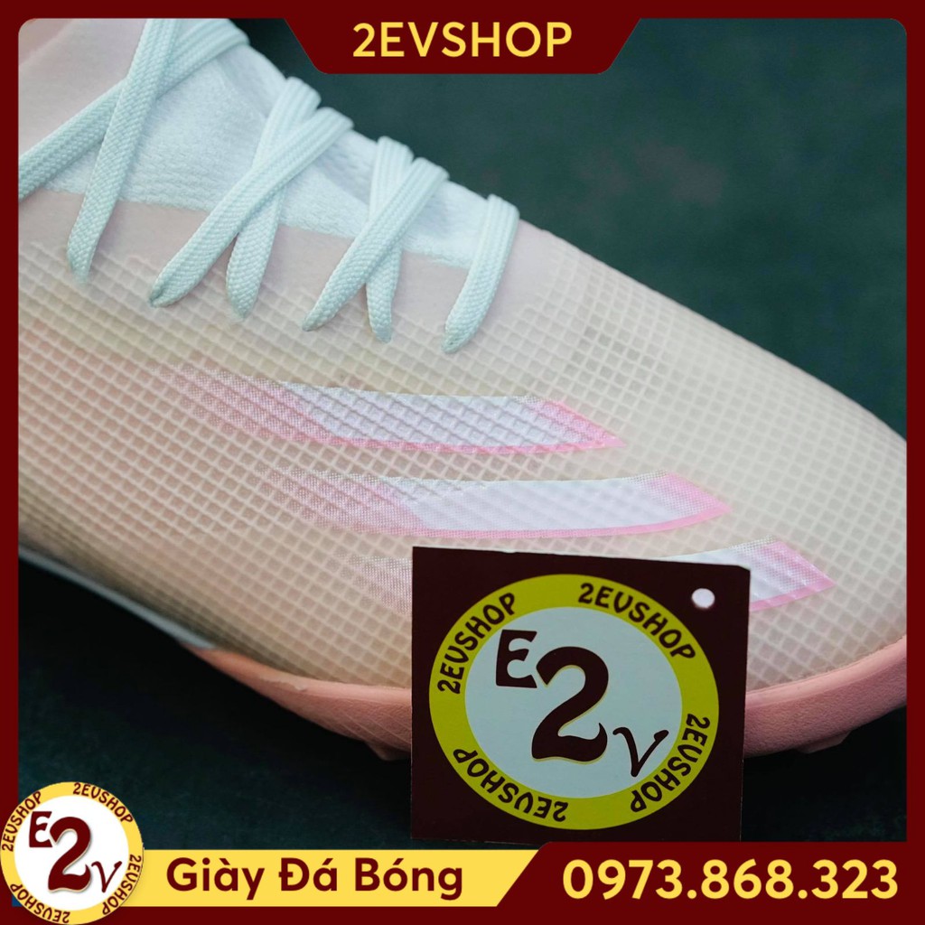 Giày đá bóng thể thao nam 𝐗 𝐆𝐡𝐨𝐬𝐭𝐞𝐝 Hồng đế mềm, giày đá banh cỏ nhân tạo cao cấp - 2EVSHOP