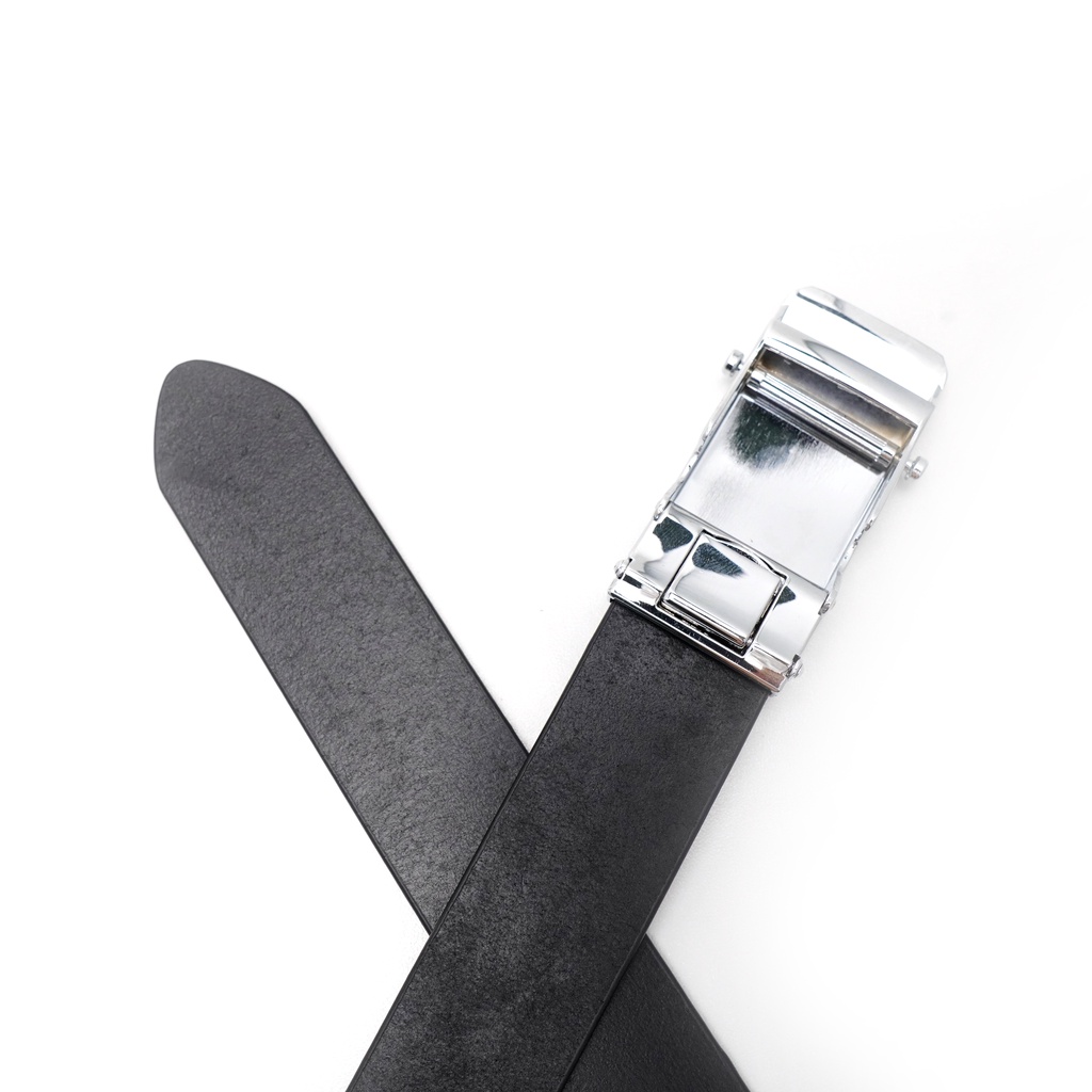 Thắt lưng nam da bò, dây lưng nam cao cấp mặt khóa lăn phủ kính sang trọng L4BT