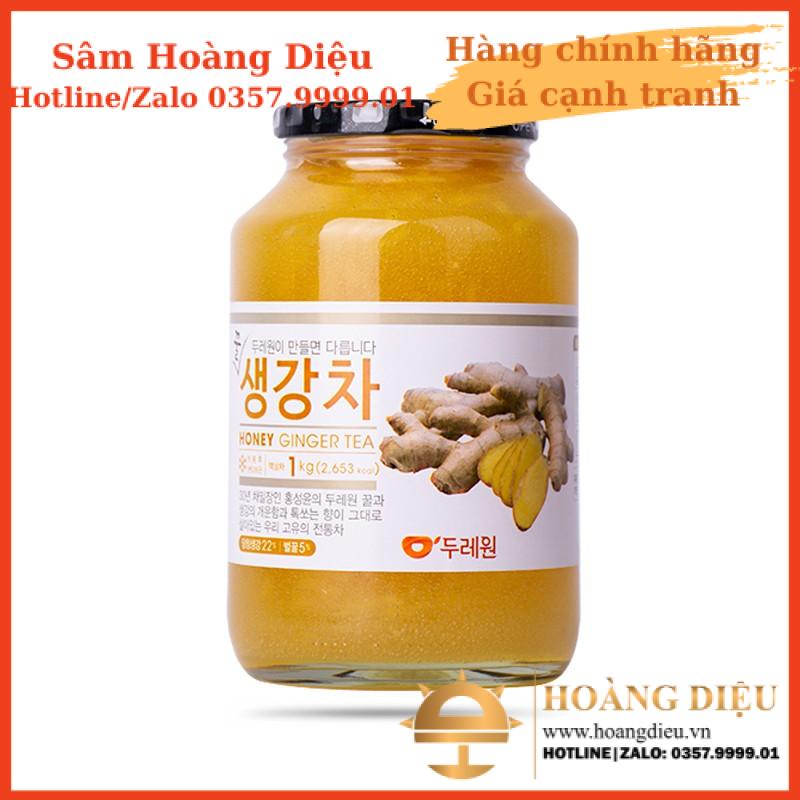 SÂM HOÀNG DIỆU -  Trà mật ong gừng nắp đen Dooraeone Hàn Quốc 1kg