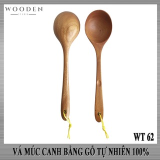Vá múc canh bằng gỗ loại màu nâu sẫm - 100% bằng gỗ tự nhiên - Wooden Studio