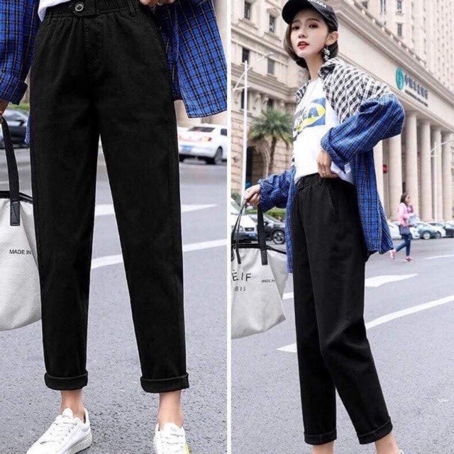 Quần baggy kaki cá khuy chất liệu kaki năng động
