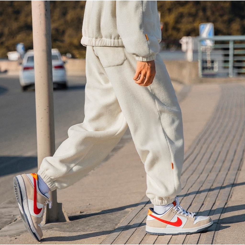 Quần Jogger lông cừu nỉ MEANSTORE pants unisex basic nam nữ cạp chun ống rộng phong cách Hàn Quốc ulzzang