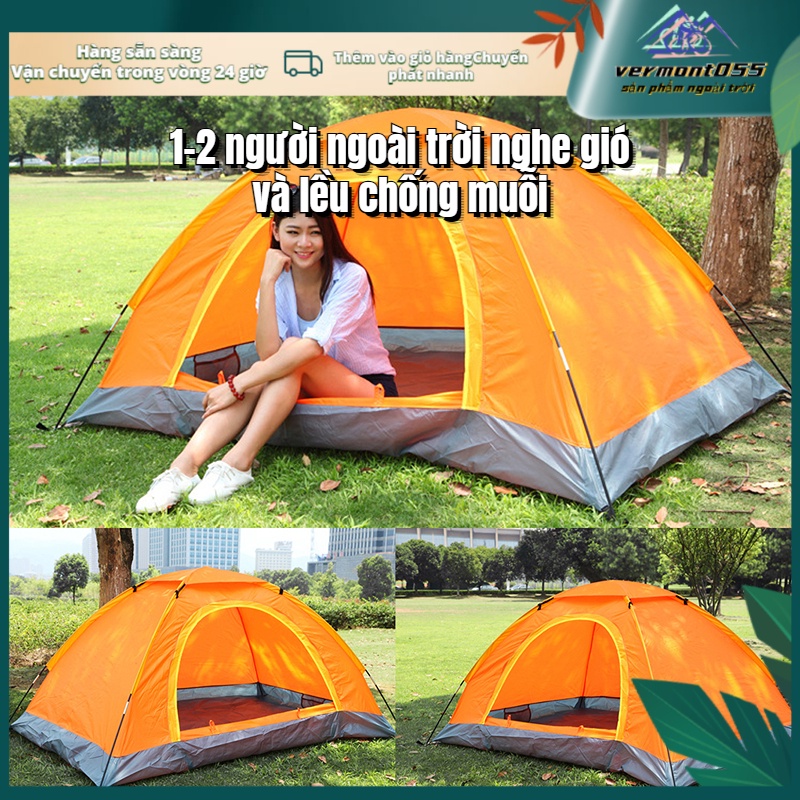 Có thể bán buôn Phụ kiện Lều chống muỗi di động ngoài trời cho 1-2 người để leo núi cắm trại trên bãi biển Vermont055 Hàng giao ngay