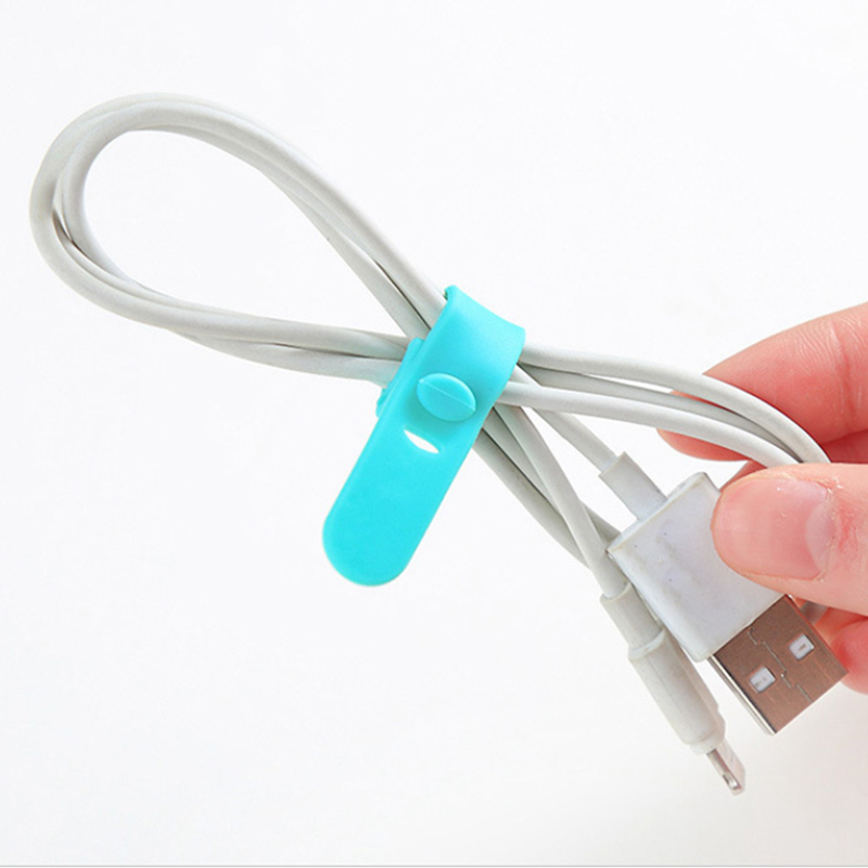 Set 4 sợi dây silicone quấn dây cáp USB/tai nghe chất lượng cao tiện dụng