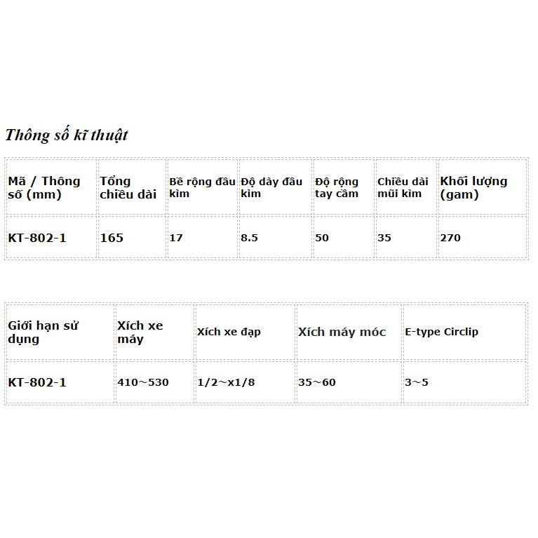 Kìm tháo lắp phe gài Tsunoda/KingTTC KT-802-1