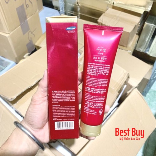 [CHÍNH HÃNG] Sữa Rửa Mặt Hồng Sâm Đỏ Hàn Quốc – Korea Red Ginseng Foam Cleansing My Gold 130ml