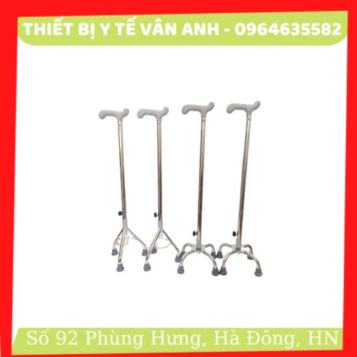 Gậy chống 1, 3, 4 Chân VIệt Nam; Dùng Cho Người Già, Người Lớn Tuổi,Chân Tay Yếu,Bị Tai Nạn Chân, Khuyết Tật,Tập Đi