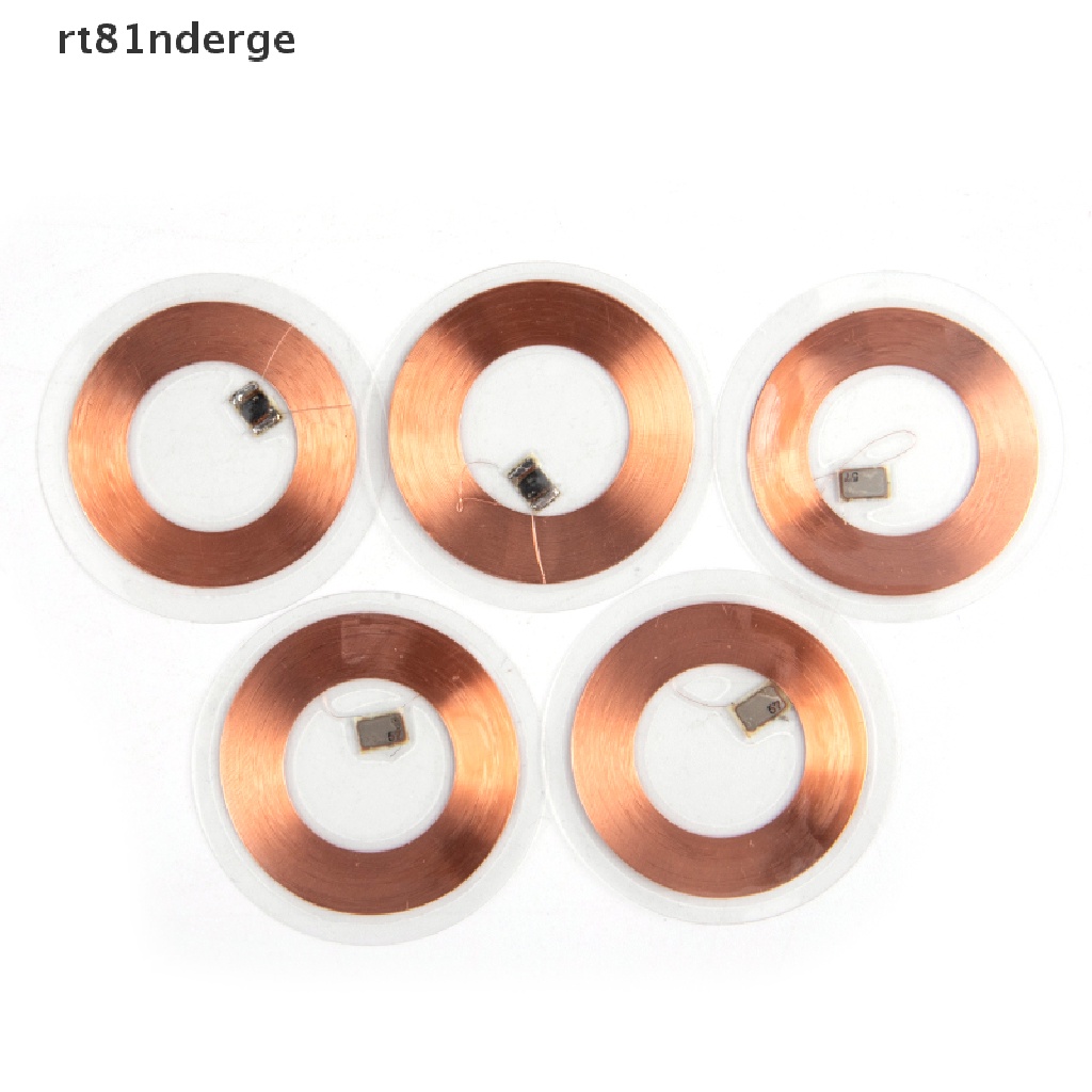 【ge】 5Pcs 125KHz ID T5577 Writable Rewritable Copper Coil Coin Card Keyfob RFID .