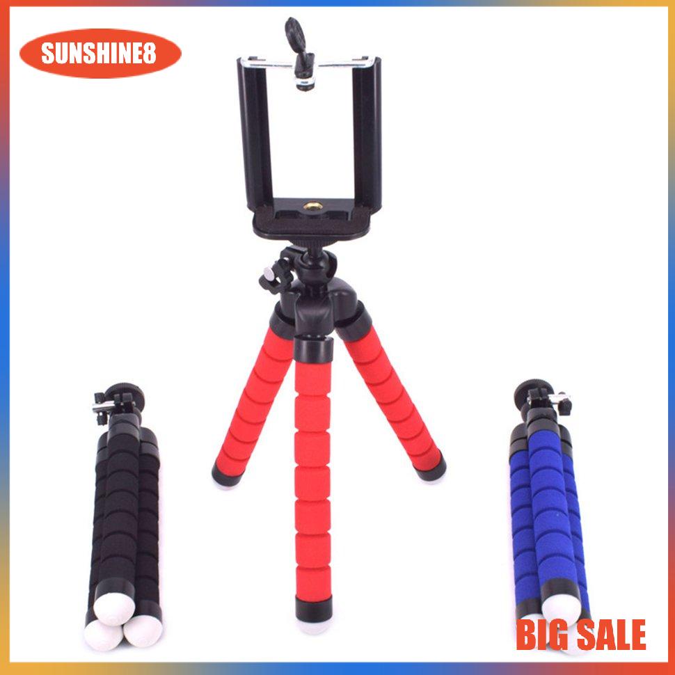 【SUN】Giá đỡ điện thoại Tripod Giá đỡ ba chân mini Điện thoại di động bằng bọt biển Linh hoạt Giá đỡ để bàn