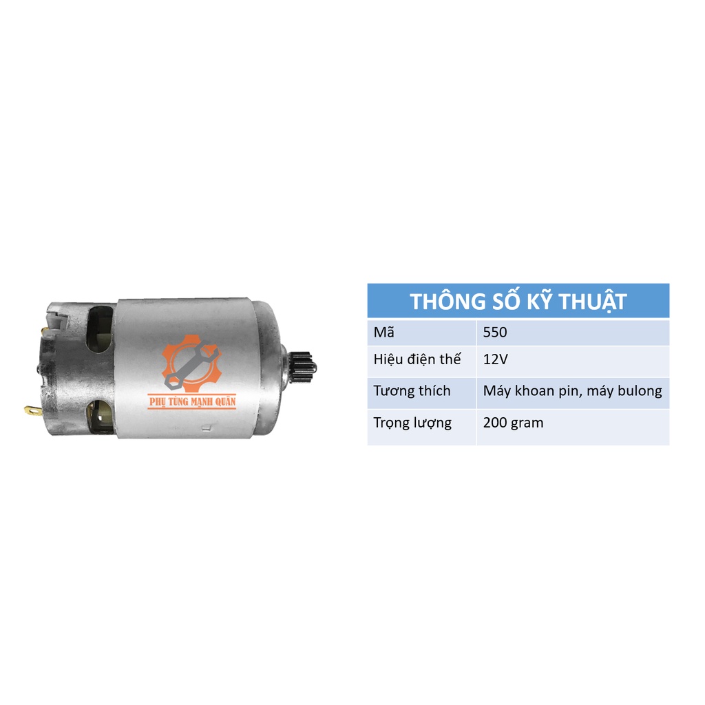 Motor/động cơ máy khoan pin 550-12v/21v 775-18v