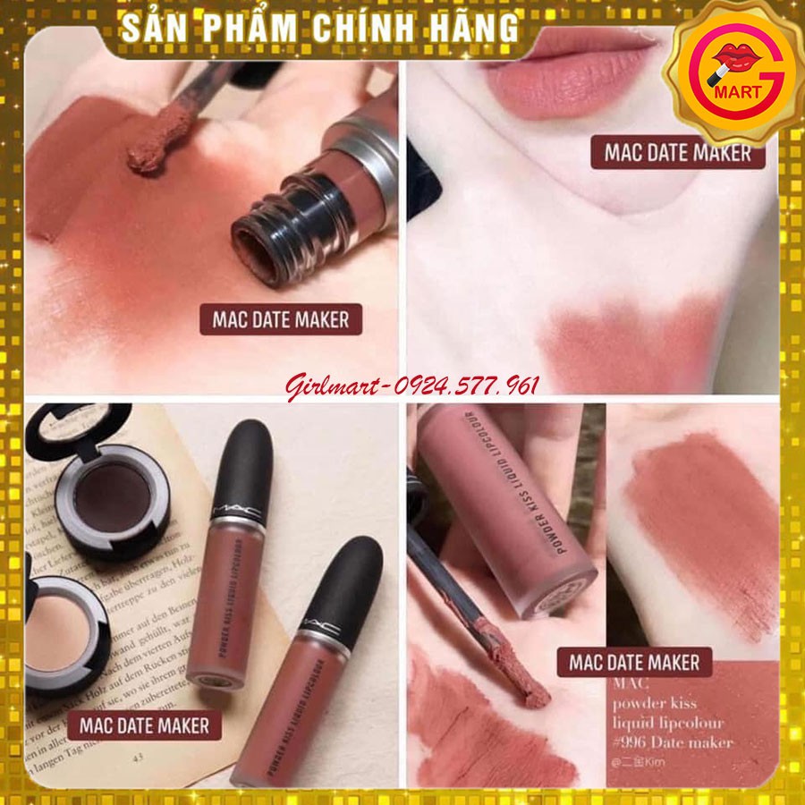 [ SON GIÁ RẺ ] Son Kem Mac Powder Kiss Liquid Lipcolour  996 - Màu Hồng Nude
