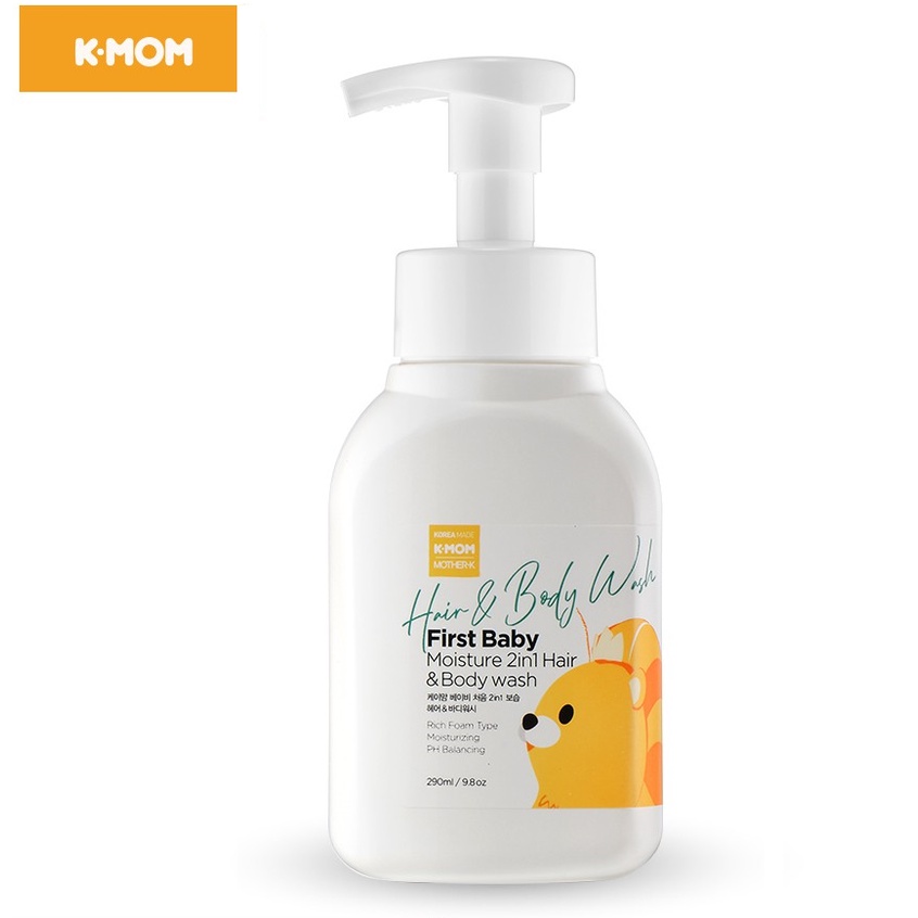 Sữa tắm gội hữu cơ cho bé K-mom 290ml