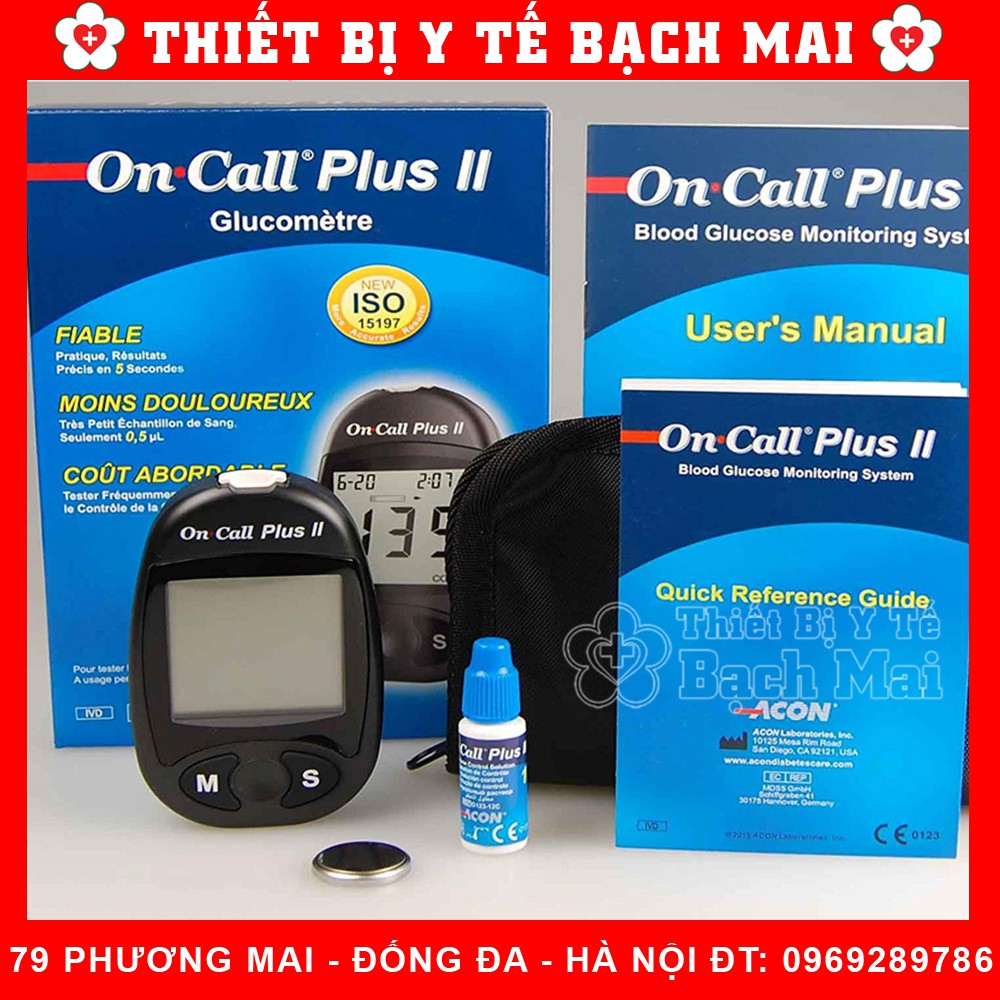 Máy Đo Đường Huyết ACON On Call Plus [Tặng 50 Kim, 25 Que Thử]