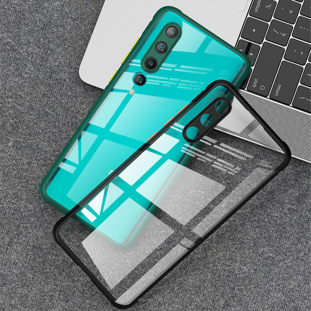 Ốp điện thoại cứng trong suốt viền mềm cho OPPO RENO 3 4 A3S A5S A7 A8 A12E A31 A15s A5 A9 2020