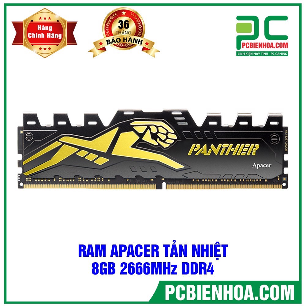 Ram DDR4 Apacer Panther 8GB bus 2666 tản nhiệt ( Bảo hành 36T)