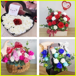 Giỏ hoa hồng sáp thơm - Hàng cao cấp giá sỉ thơm và bền hơn - Thích hợp làm quà tặng sinh nhật, 8/3, 20/10, 20/11