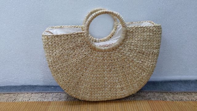 Túi xách lục bình cầm tay hàng đan kĩ size 28