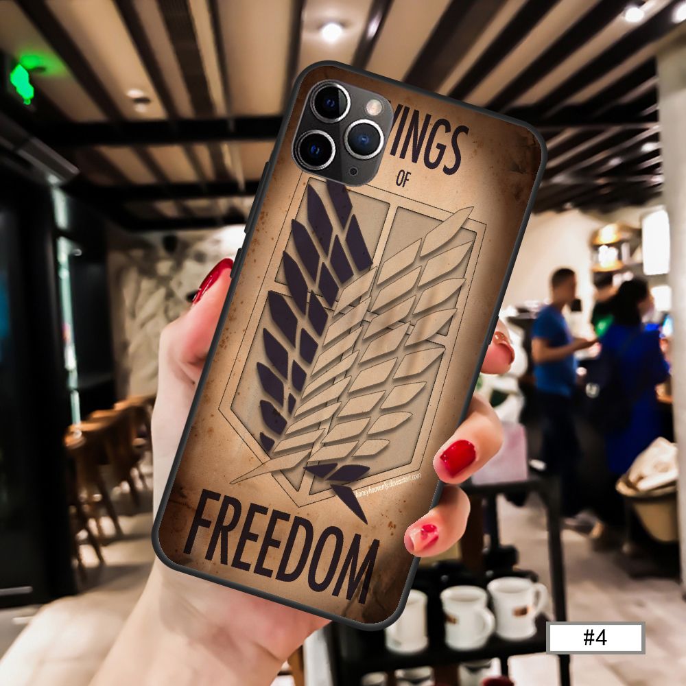 Ốp điện thoại mềm hình Attack On Titan thích hợp cho iPhone X Xsmax 11 Pro Max Xr 8 7 6 6s Plus