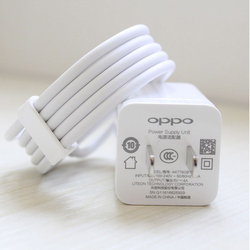 Bộ Sạc Nhanh Vooc Chính Hãng OPPO F9/R9... Hàng Cam Kết Chất Lượng Củ sạc OPPO 4A, Dây sạc micro