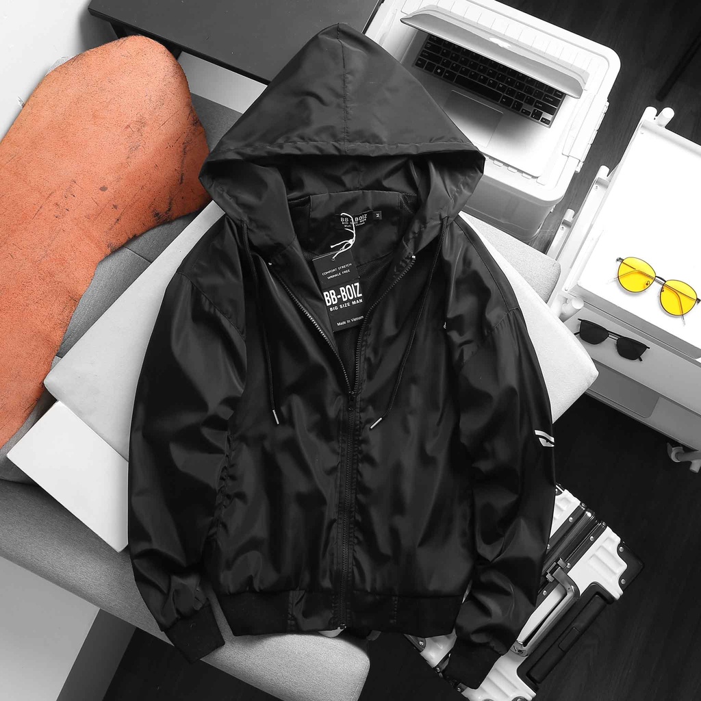 Áo khoác dù 2 lớp nam mềm thoải mái bigsize khoá kéo chống nước đủ màu - 80-130kg