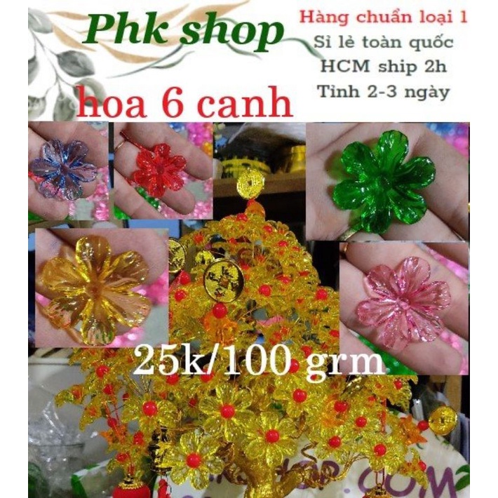 100gr hoa pha lê 6 cánh hàng đẹp loại 1 phk shop