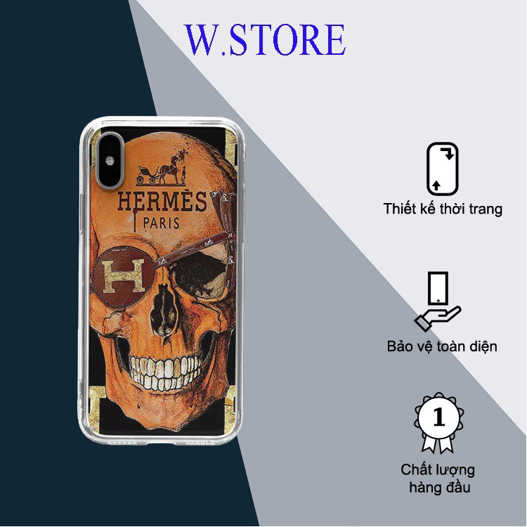 Ốp Lưng hermes cực ngầu ốp IP đầu lâu hermes cực chất dành cho Iphone 6 đến 12 promax BRD20210210