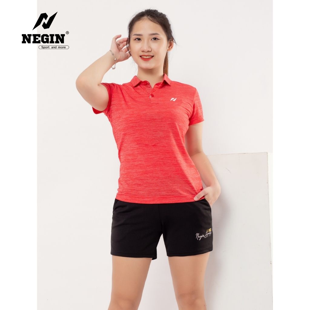 Áo Polo Nữ NEGIN Dáng Regular Fit Tay Ngắn Với Màu Sắc Năng Động, Chất Vải Thoáng Mát Co Giãn AND340W
