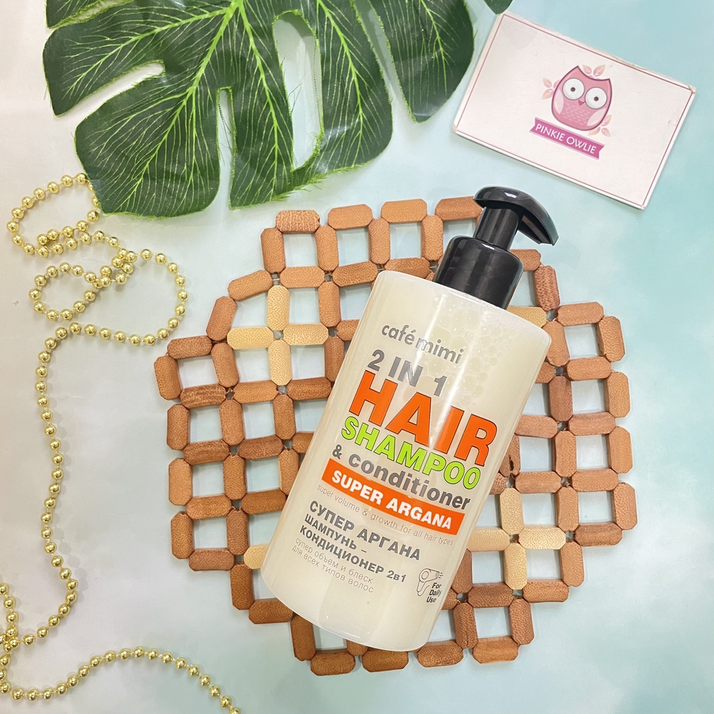 Dầu gội – xả 2in1 CAFÉMIMI Super Argana làm dày và kích thích mọc tóc 450ml