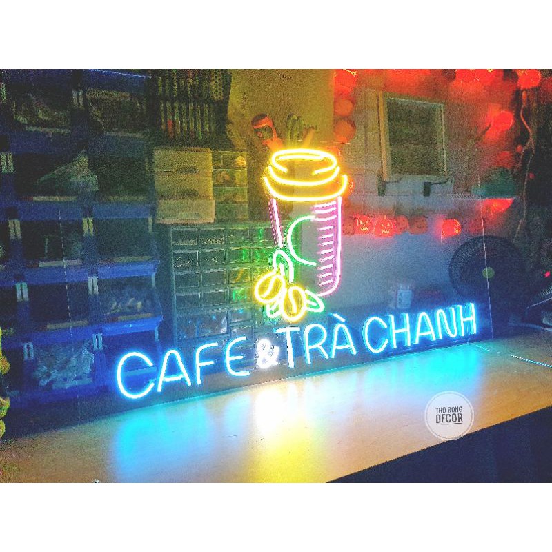 MẪU 5 Bộ Đèn Led Neon Sign thiết kế theo yêu cầu : CAFE &amp; TRÀ CHANH