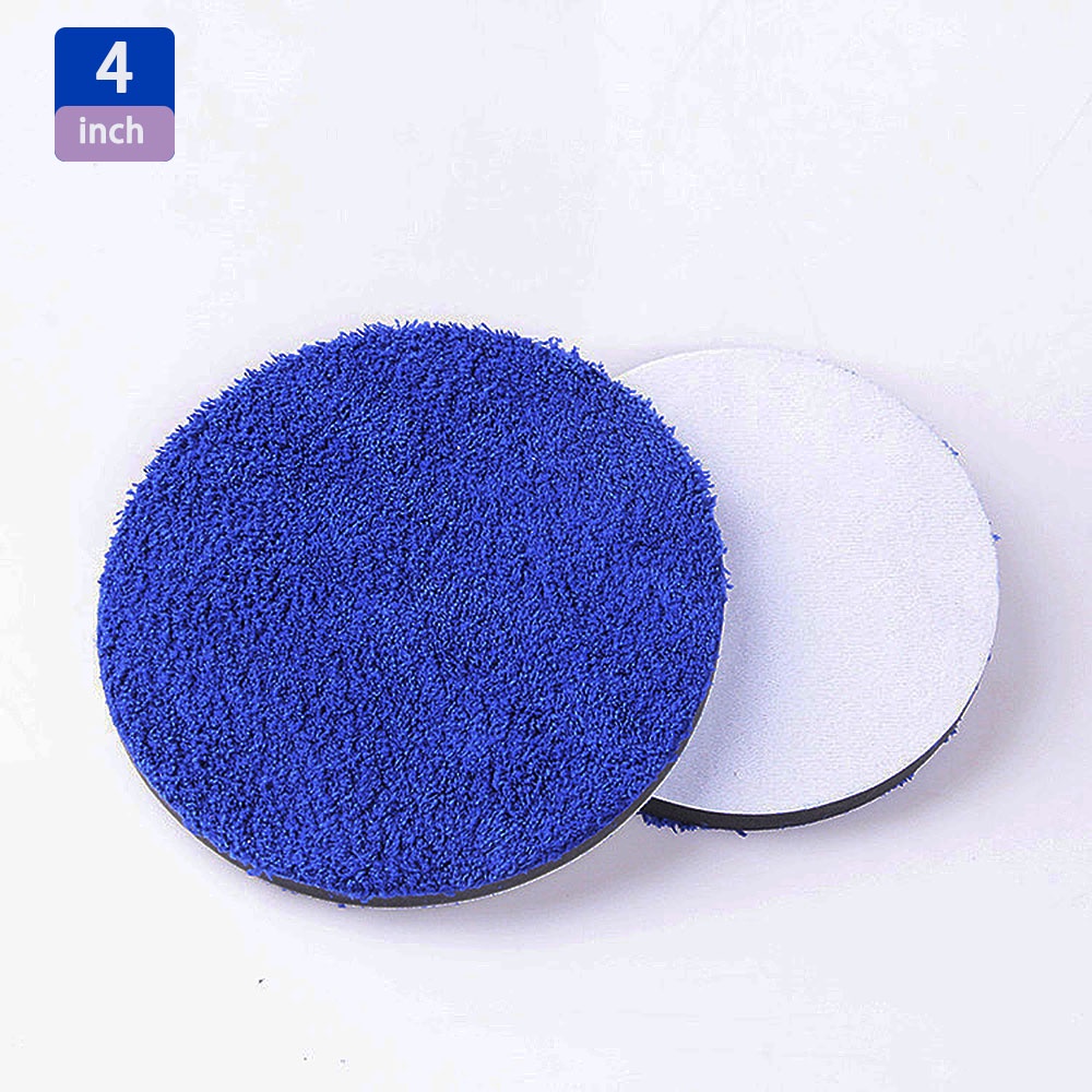 Bộ 2 Miếng Đệm Vải Sợi Nhỏ Kích Thước 3 / 4 / 5 / 6 / 7 Inch Thay Thế Cho Máy Đánh Bóng Xe Hơi DA / RO