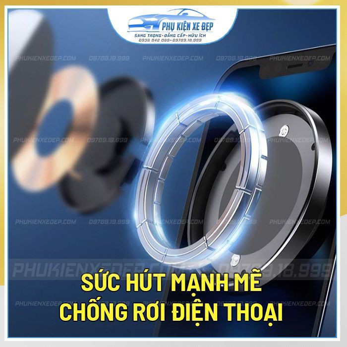 Giá đỡ điện thoại ô tô ⚡HÀNG CAO CẤP⚡ nam châm kiêm sạc không dây Baseus cho Iphone 12 - Chính hãng Bảo hành 01 năm