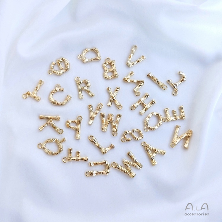 Mặt Dây Chuyền Hình Chữ Mạ Vàng 14K Cao Cấp Phong Cách Âu Mỹ Sang Trọng