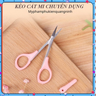 Kéo cắt mi mắt giả bằng thép cao cấp chống gỉ màu hồng chính hãng Beauty chuyên dùng cho makeup